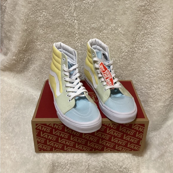 Women’s NIB pastel color-blocked VANS SK8 Hi-top sneakers/ size 9.5 - Picture 5 of 5